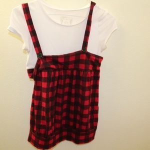 Cute Flannel Over White T-shirt